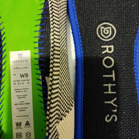 Rothy’s Flat Cap Toe Loafers 8 Black/White - Picture 7 of 7